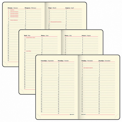 Ежедневник недатированный МАЛЫЙ 100х150 мм А6 BRAUBERG "Status", под кожу, 160 л., красный, 113367