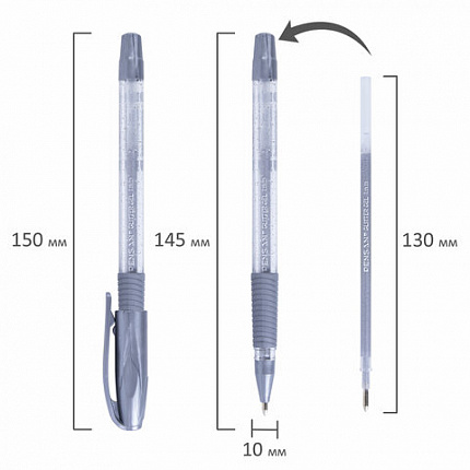 Ручка гелевая PENSAN "Glitter Gel", АССОРТИ, чернила с блестками, узел 1 мм, линия письма 0,5 мм, дисплей, 2280/S60