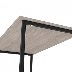 Стол BRABIX "SMART CD-020", 900х500х770 мм, ЛОФТ, металл/ЛДСП ясень шимо светлый, каркас черный, 641949