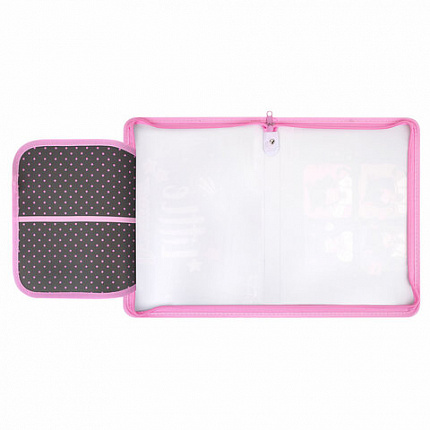 Папка для труда на молнии ЮНЛАНДИЯ А4, 1 отделение, откидная планка, органайзер, "Anime dreamer", 273393