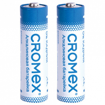 Батарейки алкалиновые "пальчиковые" КОМПЛЕКТ 4 шт., CROMEX (КРОМЕКС) Alkaline, AA (LR6, 15A), спайка, 457132