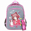 Ранец BRAUBERG QUADRO, 3 отделения, с брелоком, "Anime friends", 37х28х18 см, 272022