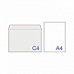 Конверты С4 (229х324 мм), клей, 90 г/м2, КОМПЛЕКТ 250 шт., внутренняя запечатка, 71205, 53855
