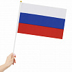 Флаг России ручной 30х45 см, без герба, с флагштоком, BRAUBERG/STAFF, 550182