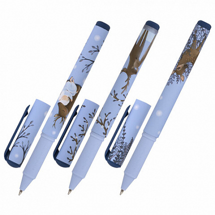 Ручка шариковая в футляре BRUNO VISCONTI DreamWrite, СИНЯЯ, "Олененок", ассорти, 0,5 мм, 20-0264/02