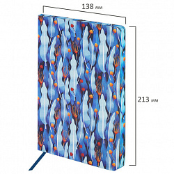 Ежедневник недатированный А5 (138х213 мм), BRAUBERG VISTA, под кожу, гибкий, 136 л., "Foliage", 112020