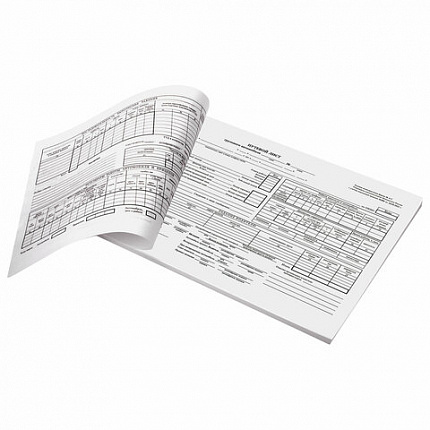 Бланк бухгалтерский, офсет, "Путевой лист грузового автомобиля без талона", А4 (198х275 мм), СПАЙКА 100 шт., BRAUBERG/STAFF, 130132