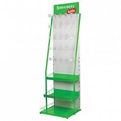 Стойка для размещения товара напольная BRAUBERG KIDS, 205x60x50 см, 25 крючков, 3 полки, 506321