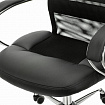 Кресло офисное BRABIX PREMIUM "Stalker EX-608 CH", хром, ткань-сетка/кожзам, черное, 532091
