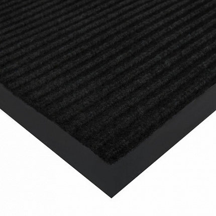 Коврик ДОРОЖКА 1,2х10 м, ЧЕРНЫЙ, влаго-грязезащита, 430 г/м2, ребристая, LAIMA EXPERT, 701045