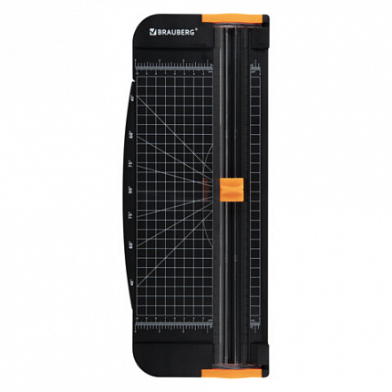 Резак роликовый BRAUBERG SUPER PLUS A4, 12 листов, длина реза 310 мм, линейка для реза, +3 лезвия В ПОДАРОК! 533369