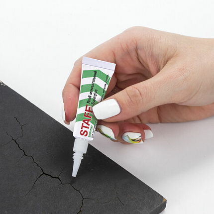 Клей моментальный (суперклей) STAFF "EVERYDAY", 3 г, ПРОЧНЫЙ, отрывная мультикарта, 604224