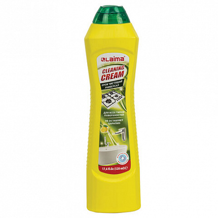 Чистящее средство универсальное крем 520 мл, LAIMA PROFESSIONAL "Лимон", 608660
