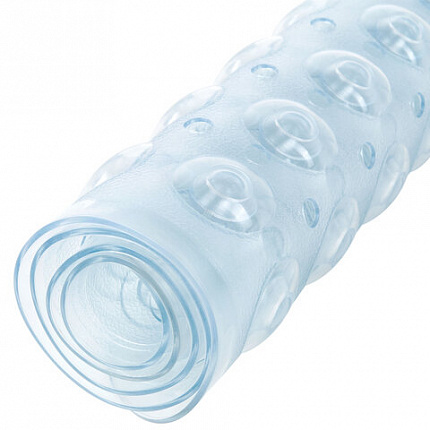 Коврик для ванны противоскользящий 70х38 см, "Полусферы", прозрачный, ПВХ, присоски, PRIMILA (ПРИМИЛА), 700382