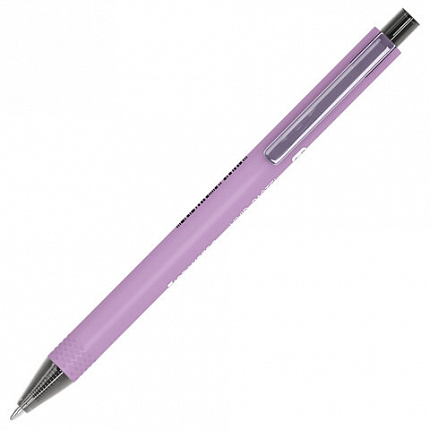 Ручка шариковая автоматическая BRAUBERG "VIVID PASTEL", корпус soft-touch, СИНЯЯ, пишущий узел 0,7 мм, линия письма 0,35 мм, 144404