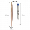 Ручка шариковая PARKER "Jotter XL Monochrome Pink Gold PGT", корпус "розовое золото", сталь, синяя, 2122755