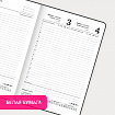Ежедневник датированный 2026 с резинкой 145х203 мм, А5, BRAUBERG, твердый, фольга, "Ромашки", 117346