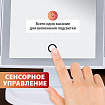 Зеркало настольное с LED-подсветкой для макияжа, размер 24х18 см, складное, увеличение х2, х3, х10, белое, BRABIX, 609337
