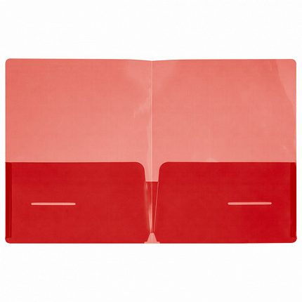 Папка-уголок 2 кармана непрозрачная А4 BRAUBERG SPECIAL, красная, 0,18 мм, 273061