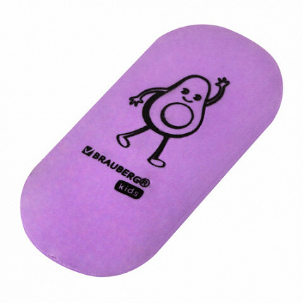 Ластики BRAUBERG KIDS "Fruits", НАБОР 6 штук, 50х23х10 мм, овальные, ассорти, 272669