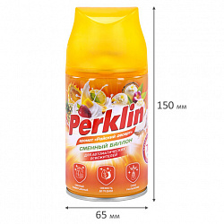 Сменный баллон 250 мл PERKLIN (ПЕРКЛИН) "Райский десерт", для автоматических освежителей, универсальный, 609801