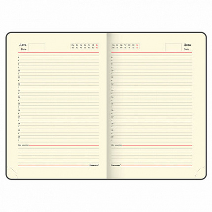 Ежедневник недатированный А5 138х213 мм BRAUBERG "Metropolis Ultra", под кожу, 160 л., черный, 113288