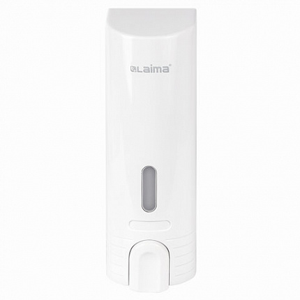 Дозатор для жидкого мыла LAIMA, НАЛИВНОЙ, 0,38 л, белый, ABS-пластик, 603923