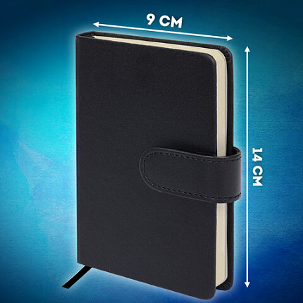 Скетчбук, слоновая кость 140 г/м2 90х140 мм, 80 л., КОЖЗАМ, застежка, BRAUBERG ART CLASSIC, черный,116458