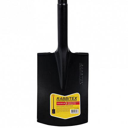 Лопата прямоугольная стальная 19х27 см, ОБЩАЯ ДЛИНА 115 см, черенок сталь, V-ручка, RABBITEX (РАББИТЕКС) "STRONG METAL", 700480