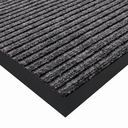 Коврик придверный 50х80 см, СЕРЫЙ, влаго-грязезащитный, 450 г/м2, ребристый, PRIMILA (ПРИМИЛА) EXTRA, 701023