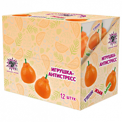 Игрушка-антистресс "МАНДАРИН", 6х9 см, дисплей, JOLLY JOT (ДЖОЛЛИ ДЖОТ), 665809