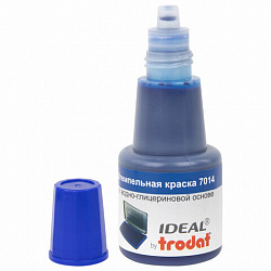 Краска штемпельная TRODAT IDEAL 7014 синяя 24 мл, на водно-глицериновой основе, 206916/219402