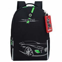 Рюкзак GRIZZLY школьный, жёсткая спинка, 2 отделения, для мальчиков, "RACING SPEED", 38х29х16 см, RB-551-4/1