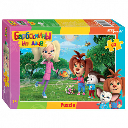 Пазл картонный 60 элементов, лицензия Мульт, АССОРТИ, поле 23х33 см, STEP PUZZLE
