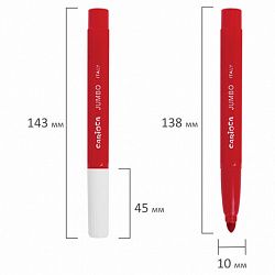 Фломастеры утолщенные CARIOCA "Jumbo", 12 цветов, суперсмываемые, вентилируемый колпачок, картонная упаковка, 40569