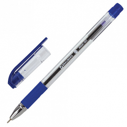 Ручки шариковые масляные BRAUBERG, НАБОР 4 шт., АССОРТИ, "Max-Oil", узел 0,7 мм, линия письма 0,35 мм, 142146