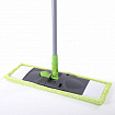 Швабра с флаундером 40 см, черенок 110 см, еврорезьба, насадка МОП микрофибра, индивидуальная упаковка пакет, ЛЮБАША, 606312