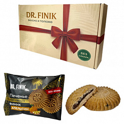 Печенье песочное DR.FINIK "Солнышко" с начинкой из финика и апельсина, БЕЗ САХАРА, 700 г