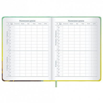 Дневник 1-11 класс 48 л., кожзам (твердая), печать, глиттер, ЮНЛАНДИЯ, "Котик", 107217