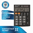 Калькулятор настольный BRAUBERG ULTRA-08-BK, КОМПАКТНЫЙ (154x115 мм), 8 разрядов, двойное питание, ЧЕРНЫЙ, 250507