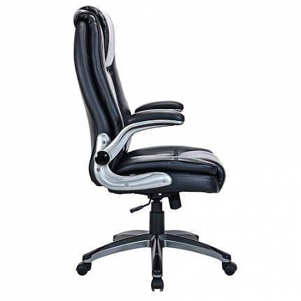 Кресло BRABIX PREMIUM "Paradigm EX-556", пружинный блок, рециклированная кожа, черное, 532976