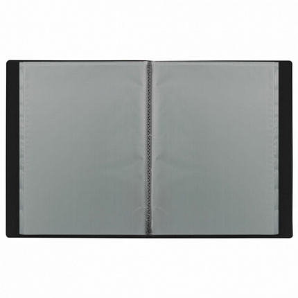 Папка 20 вкладышей BRAUBERG "Office", черная, 0,5 мм, 271324