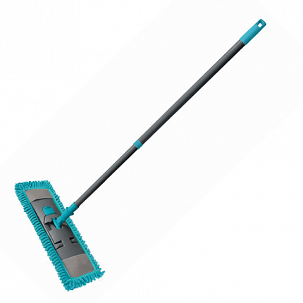 Швабра КОМПЛЕКТ черенок 75-130 см + флаундер + МОП микрофибра СИНЕЛЬ (ТИП К), еврорезьба, YORK "Salsa", 81300