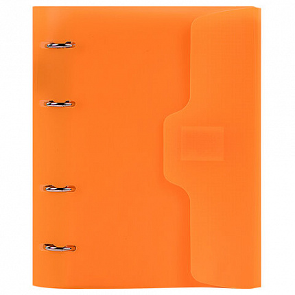 Тетрадь на кольцах А5 175х220мм, 120л, пластик, на липучке, с разделителями, BRAUBERG, Розовый, 404636