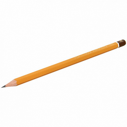Карандаш чернографитный KOH-I-NOOR 1500, 1 шт., HB, корпус желтый, заточенный, 15000HB01170RU