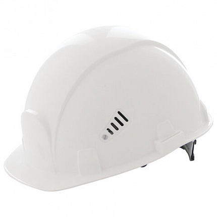 Каска защитная РОСОМЗ СОМЗ-55 Визион, ленточная регулировка, текстильное оголовье, БЕЛАЯ, 78217