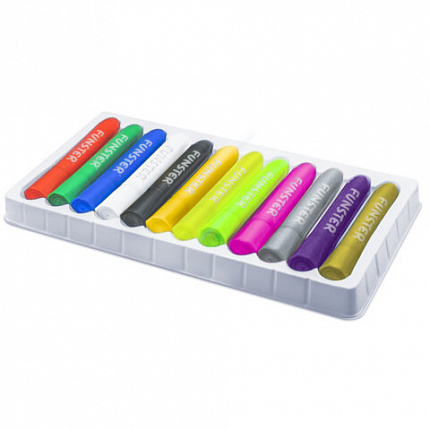 Аквагрим для лица и тела, 12 цветов (6 классических+3 неон+3 метал), 10 трафаретов, FUNSTER, 192575