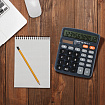 Калькулятор настольный STAFF PLUS DC-111S, КОМПАКТНЫЙ (150x120 мм), 12 разрядов, двойное питание, + БАТАРЕЙКА АА, 250428