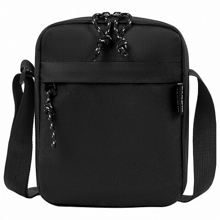 Сумка на плечо HEIKKI COMPACT (ХЕЙКИ), два кармана, черная, 19х14х5 см, 272631