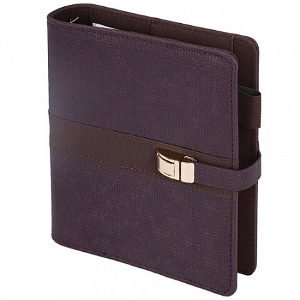 Ежедневник-органайзер недатированный В6 150х190мм BRAUBERG "Orion", под кожу, 160л, коричневый, 116210